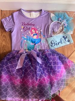 Girls Mermaid Birthday Outfit Set ** NEW**