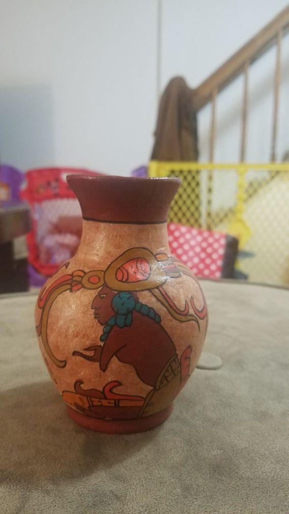 Decorative clay jar