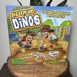 Goliath Dig 'Em Up Dinos - Fossil-Finding, Dino-Building Game Includes Fun Dinosaur Facts - 2-4 Players, Ages 4 and Up