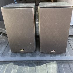 Pair of Polk Audio T-15 100w Black Bookshelf Speakers