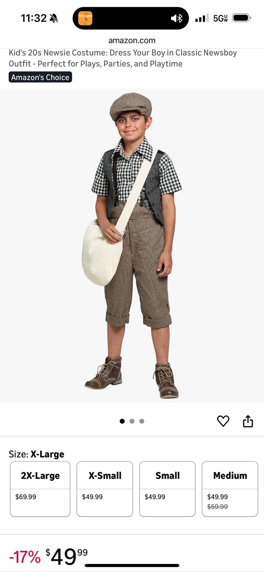 1920s Newsies Newspaper Boy Halloween Costume