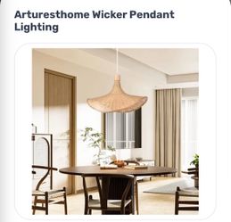 Arturesthome Wicker Pendant Light