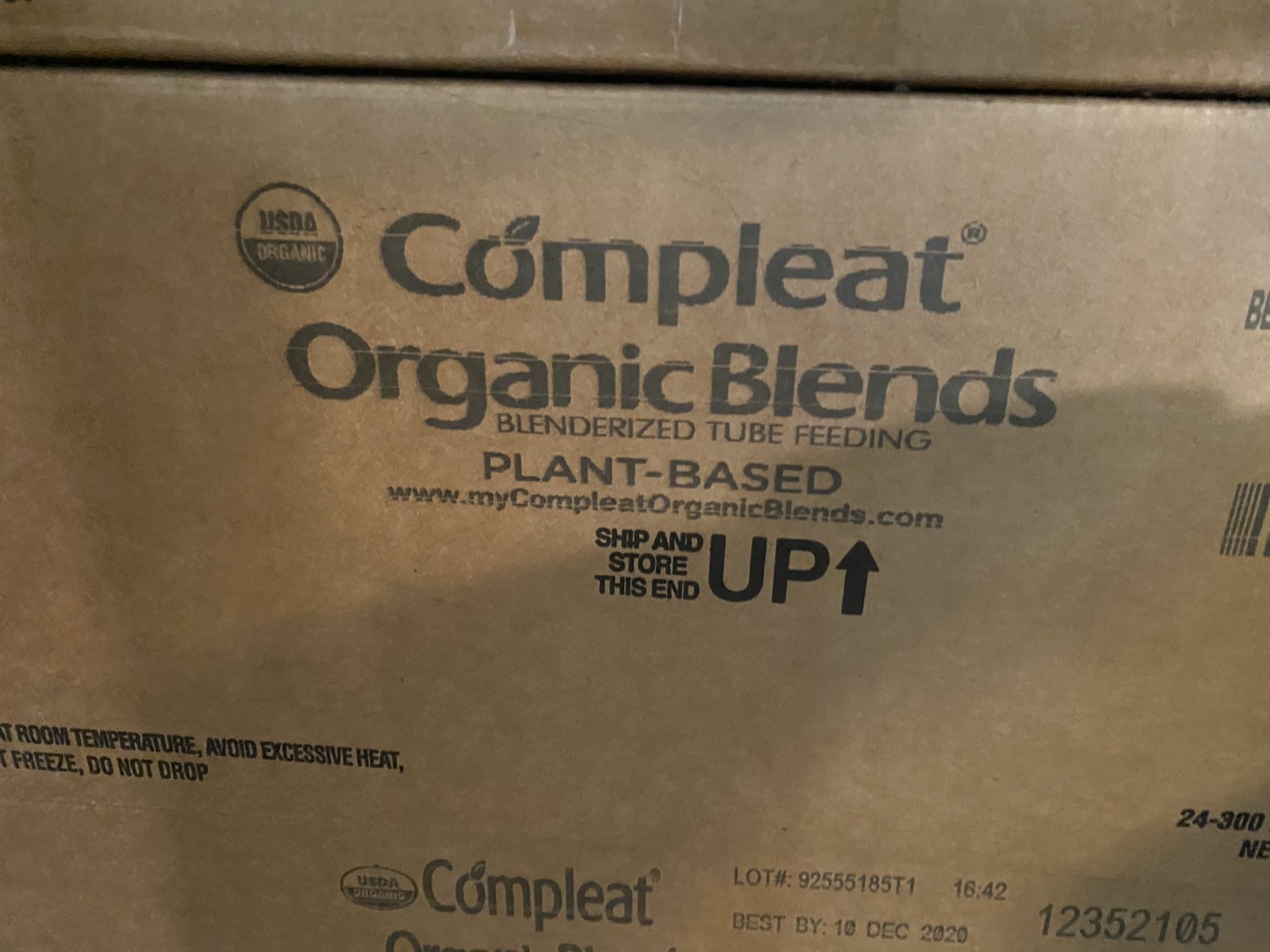 Compleat organic blends FEEDING tube food