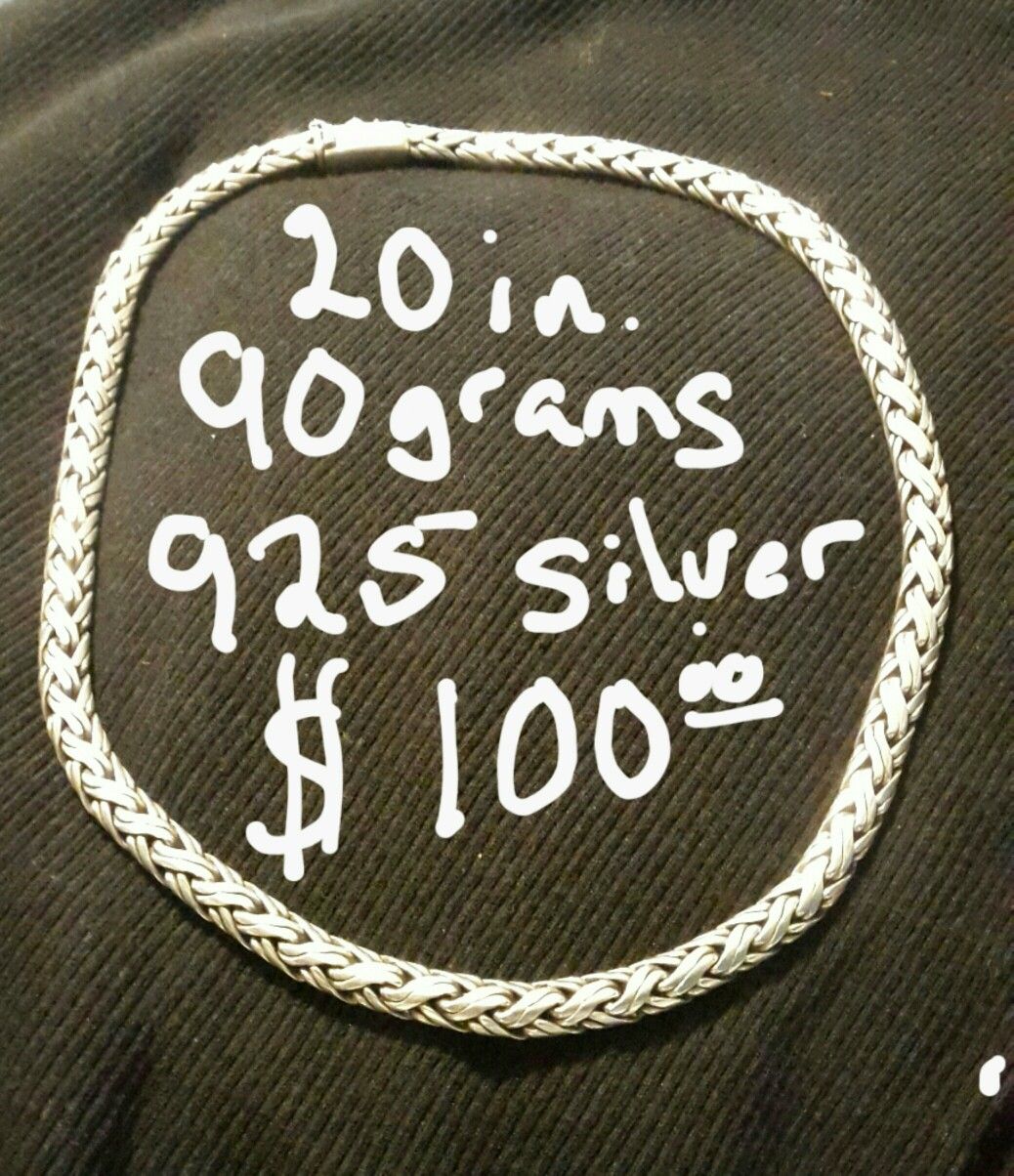 925 silver 90 grams 20in. $100