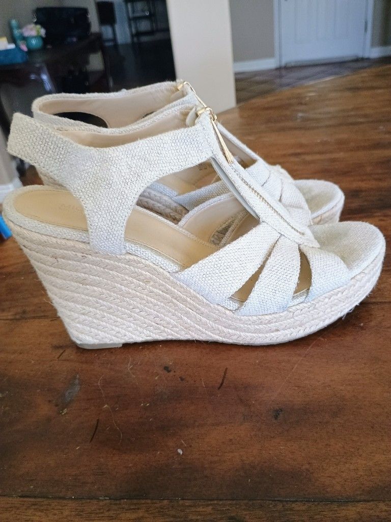Michael Kors Josephine Wedge Heels, Size 9