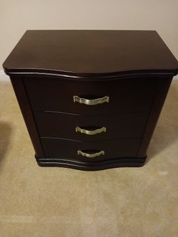 2 dressers, dark reddish brown