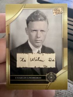 Charles Lindbergh Authentic Handwriting Relic – 2026 Cards & Clips 20th Century Edition #232
