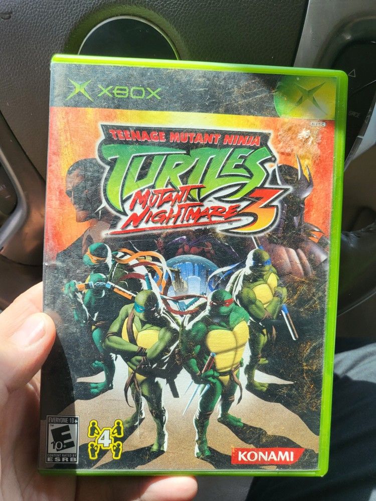Original Xbox Complete Teenage Mutant Ninja Turtles 3 Mutant Nightmare