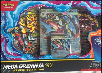 Mega greninja premium box/2xchaos rising single sleeve/