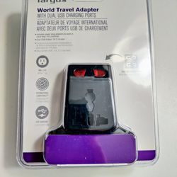(New)

Targus World Travel Power Adapter with Dual USB Charging Ports for Laptop, Phone, Tablet, or Other Mobile Device (APK032US)

