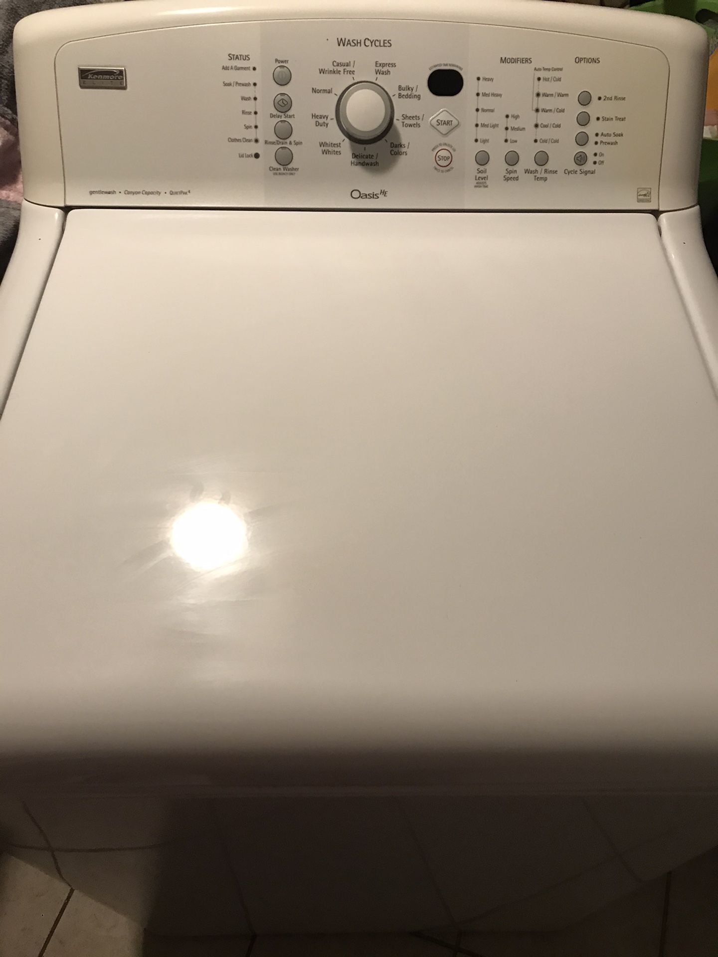 Kenmore elite oasis quiet pack high efficiency super capacity