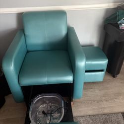 Pedicure chair and stool 