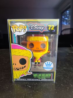 The Nightmare Before Christmas Blacklight Santa Jack Skellington Funko Pop