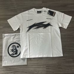 HELLSTAR WHITE & RHINESTONE T-SHIRT (M-XL)