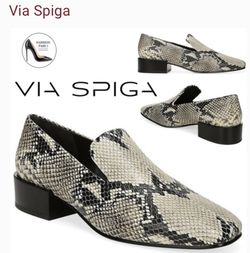 Via Spiga Leather Loafers
