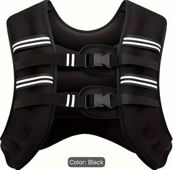 12lb Adjustable Weighted Vest for Training - Black