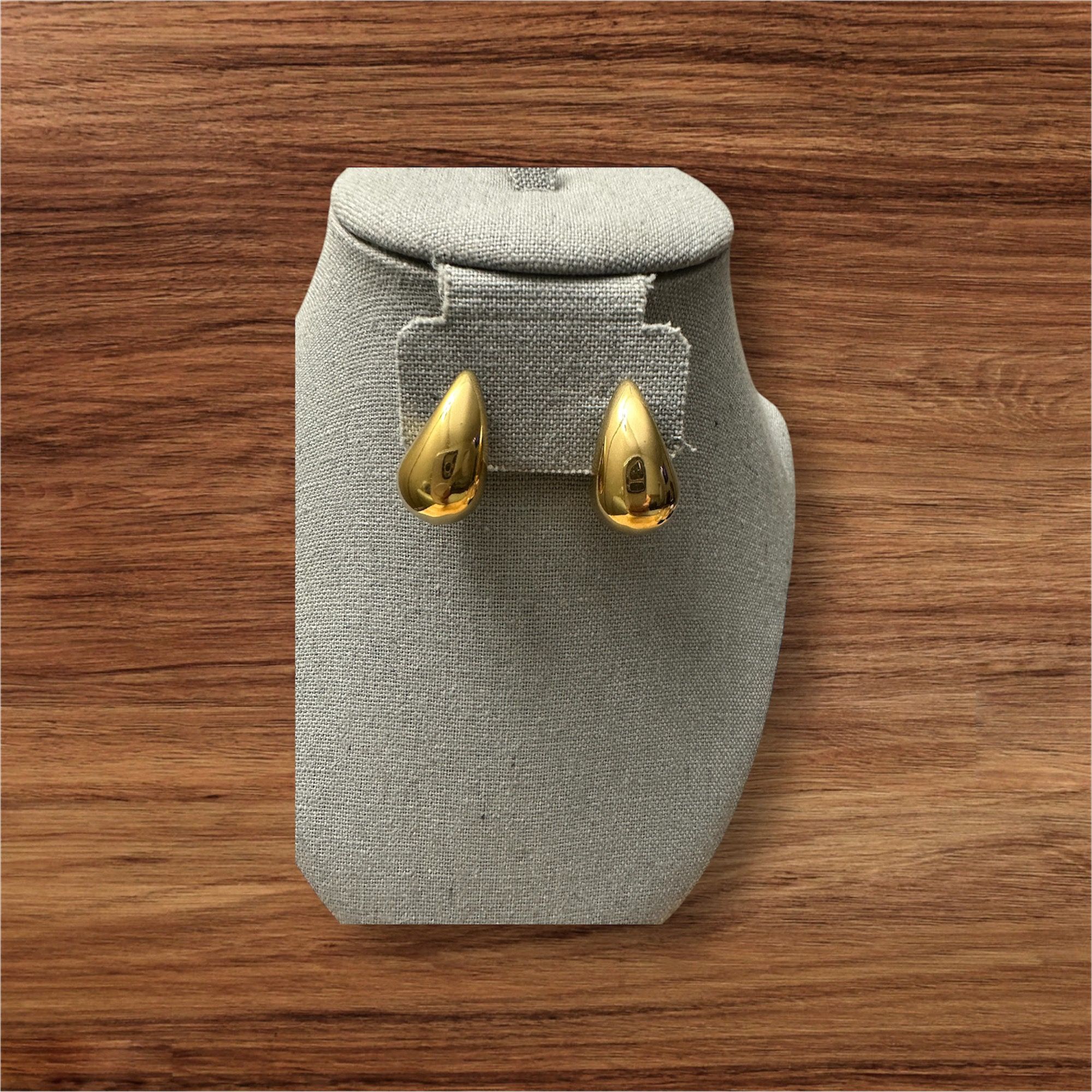gold plated water drop earrings tarnish free gold and silver available
