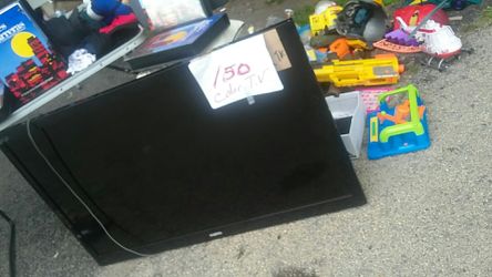 Large. Color. TV. 150 about. 50 inches
