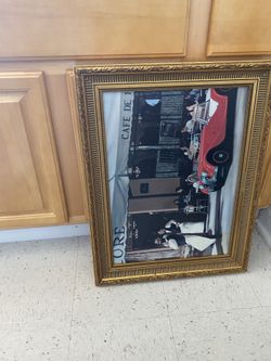 “Red car” portrait / wall art / decor