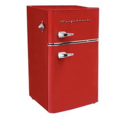 Frigidaire 3.1 cu. ft. Retro Mini Fridge 2 Door Red Dial Temperature Control