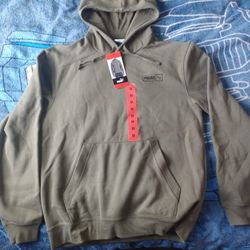 Puma Fleece Hoodie Green SZ Medium 