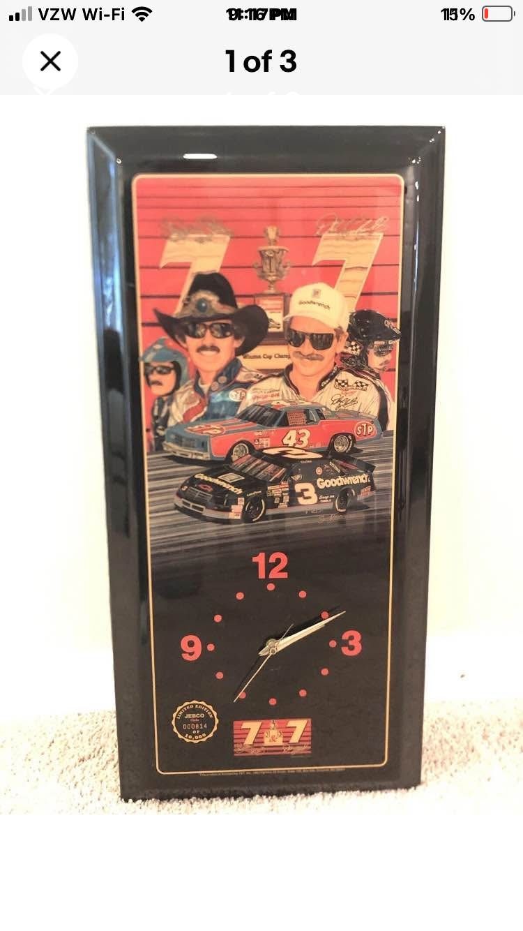 Dale Earnhardt Jr Richard Petty 7&7 Limited Edition Jebco Clock 814 Of 10,000