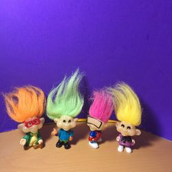1993 Burger King Glow In The Dark Troll Dolls-$15.00