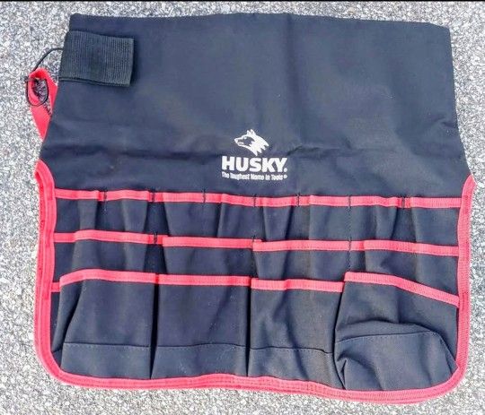Husky Soft Sided Tool Pouch 18", Black & Red, Sell $10