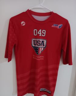 Red Siege sports U.S. National Football team jersey "USA" shield logo / light weight polyester