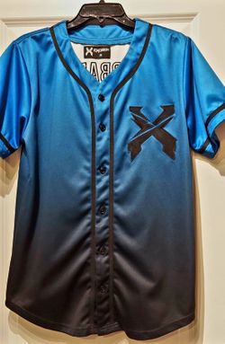JERSEY EXCISION BASEBALL BUTTON-UP HEADBANGER ( SIZE MEDIUM )