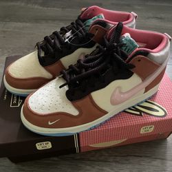 Nike Dunk Mid Social Stutas Free Lunch Chocolate Milk