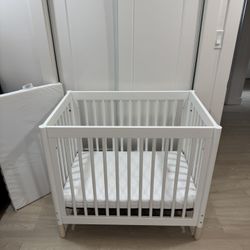 Babyletto Mini White Crib With Babyletto Mattress