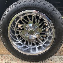 22” Chrome Rims with tires