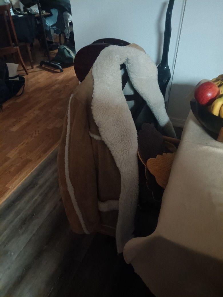 Vintage Men's xlg Suede and wool Jacket