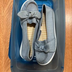 Brand New Time & Tru Slip-On Bow Flats – Size 8