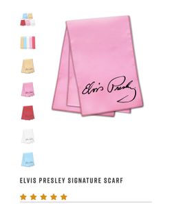 Licensed Elvis Signature Scarf (pink)