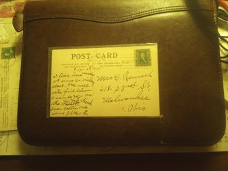1908 Ben Franklin One Cent Stamp On A Vintage Post Card