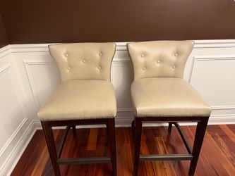Ashley Canidelli Off White Upholstered Barstool from Bed Bath and Beyond
