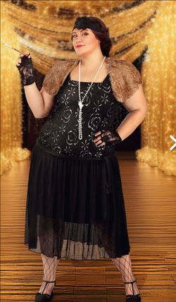Costume-Womens plus size Charleston Flapper dress 3XL