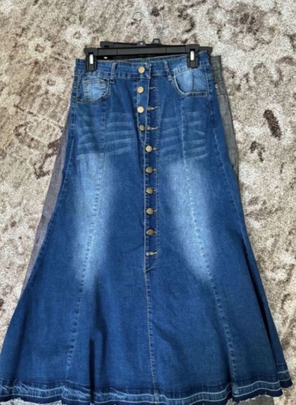 New Jean Maxi Skirt