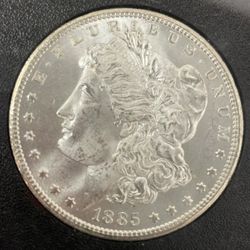 1885-CC Morgan Silver Dollar w/COA