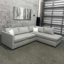 West Elm Gray Large Sectional 