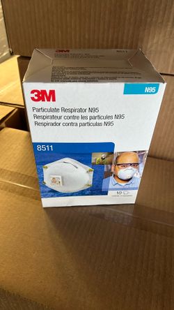 3M N95 Respirator 8511, Cool Flow Valve, 10 Pack