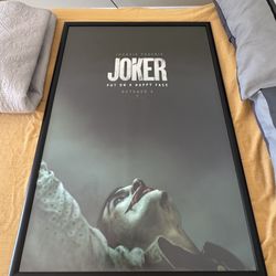 Joker 2019 Original Double Sided 27x40 Front Framed Movie Poster