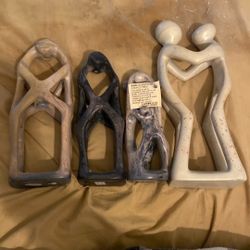 Kenyan Soapstone African Art Sculpture Family Hand Carved