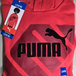 PUMA Youth Hoodie, Red 14/16