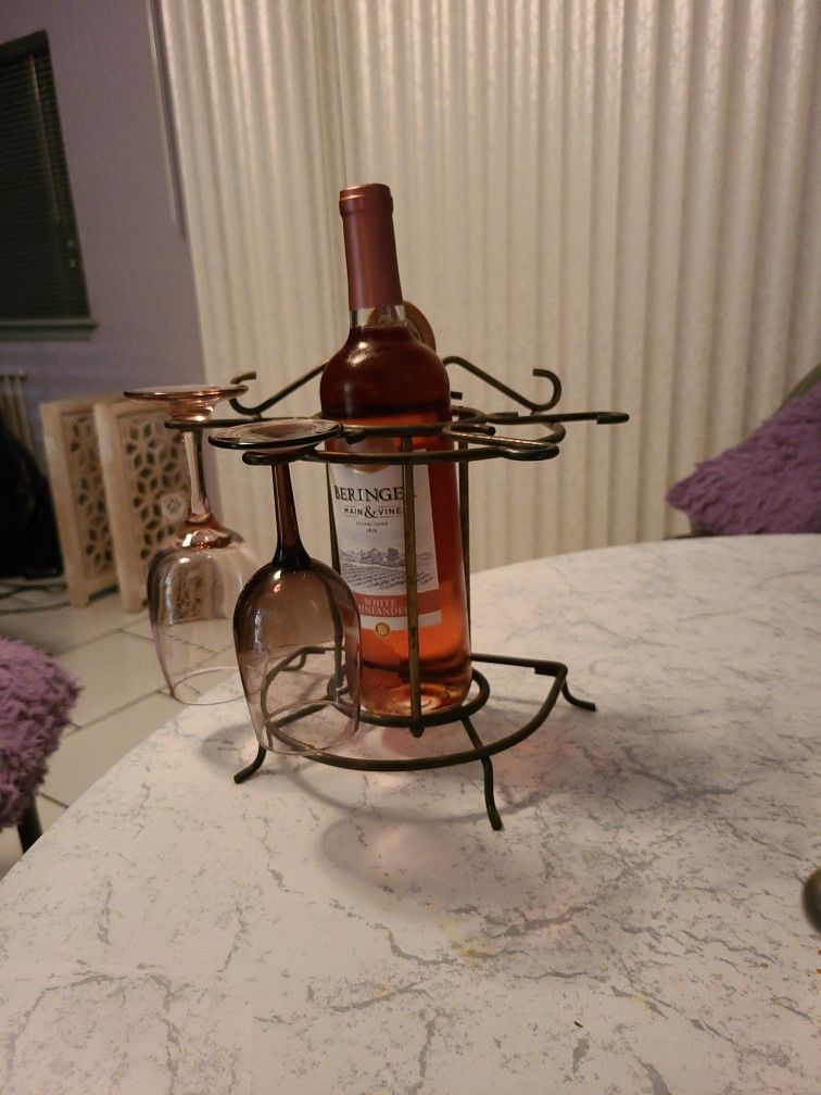 Wine And Glass Rack Doesn't Include Glasses Or Wine