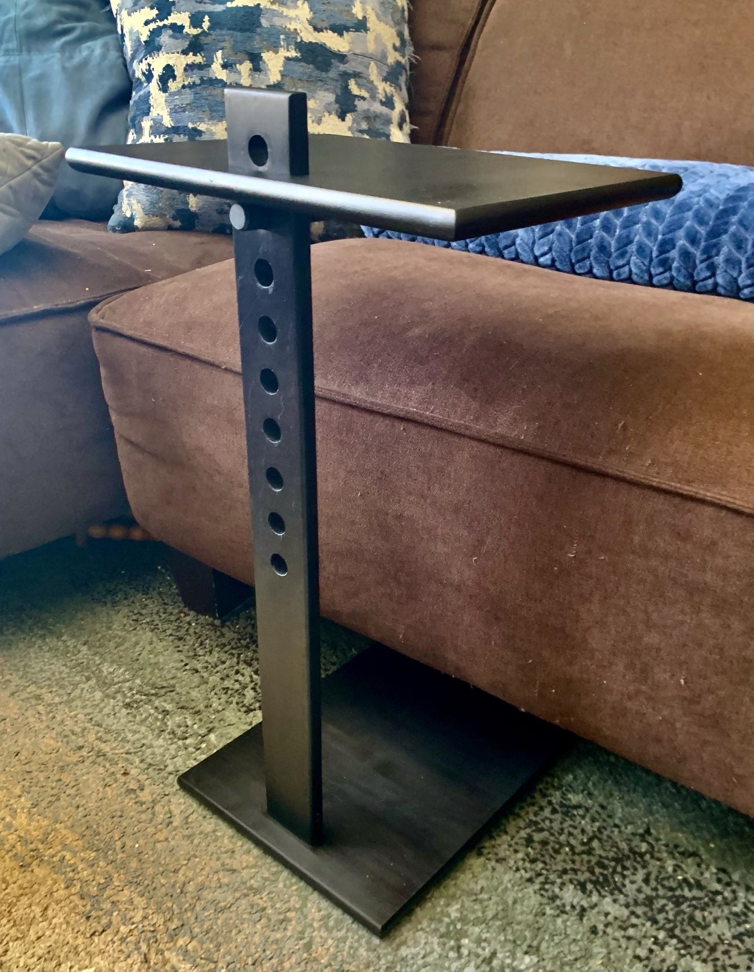Birdseye Maple Hardwood Adjustable Sofa Chair Table 