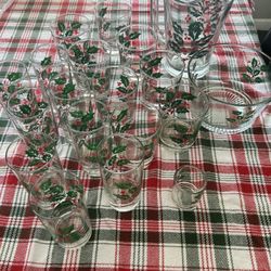 Christmas glassware 