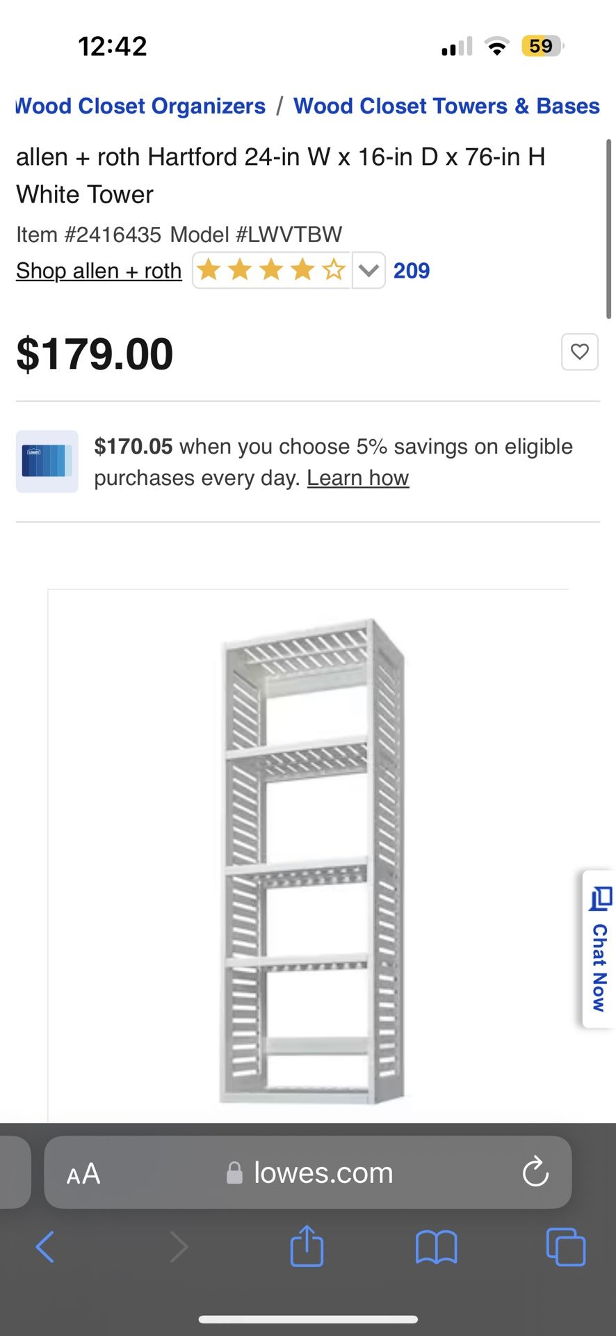 Ventilated Tower Shelf